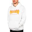 Thrasher Flame Logo kapucnis pulóver White Thrasher Flame Logo kapucnis pulóver White