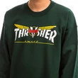 Thrasher X Venture kapucnis pulóver Forest Green