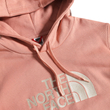The North Face Drew Peak kapucnis pulóver Pink Clay Vintage White