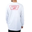 Vans Full Patch Back hosszú ujjú póló White Racing Red