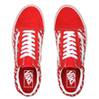 Vans Old Skool Logo Repeat cipő Racing Red True White
