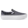 Vans Slip-On Platform cipő Woven Check Multi Blanc de Blanc