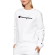 Champion Large Embroidered Logo F21 Crew pulóver WHT