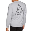 HUF Triple Triangle hosszú ujjú póló Grey Heather