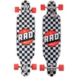 Rad Drop Through Longboard komplett gördeszka Checker Stripe Black White 9.0x36 Rad Drop Through Longboard komplett gördeszka Checker Stripe Black White 9.0x36