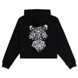 Element Bloom Crop kapucnis pulóver Flint Black