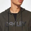 Oakley Teddy Zip zipzáros kapucnis pulóver Dark Brush Black