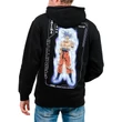 Primitive X Dragon Ball Goku Ultra Instinct kapucnis pulóver Black