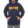 Thrasher Flame kapucnis pulóver Navy