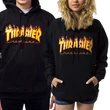 Thrasher Flame kpaucnis pulóver Black