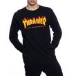 Thrasher Flame LS póló Black Thrasher Flame LS póló Black