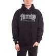 Thrasher Flame Logo kapucnis pulóver Black Black