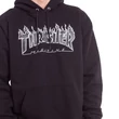 Thrasher Flame Logo kapucnis pulóver Black Black