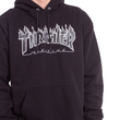 Thrasher Flame Logo kapucnis pulóver Black Black