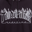 Thrasher Flame Logo kapucnis pulóver Black Black