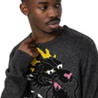 Ripndip Ryu kötött crew pulóver Black Heather