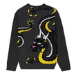 Ripndip Ryu kötött crew pulóver Black Heather