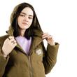 Santa Cruz Demand Long Quilted parka kabát Khaki Santa Cruz Demand Long Quilted parka kabát Khaki