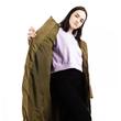 Santa Cruz Demand Long Quilted parka kabát Khaki Santa Cruz Demand Long Quilted parka kabát Khaki