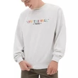 Vans Rainbow Script Crew pulóver Oatmeal Heather