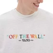 Vans Rainbow Script Crew pulóver Oatmeal Heather