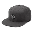 Volcom Quarter Twill Snapback sapka Charcoal Heather