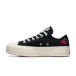 Converse Chuck Taylor All Star Lift Platform Ox cipő Black Egret Red