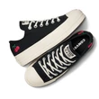 Converse Chuck Taylor All Star Lift Platform Ox cipő Black Egret Red