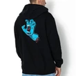 Santa Cruz Screaming Hand Chest kapucnis pulóver Black