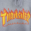 Thrasher Flame kapucnis pulóver Grey Mottled