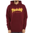 Thrasher Flame kapucnis pulóver Maroon