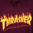 Thrasher Flame kapucnis pulóver Maroon