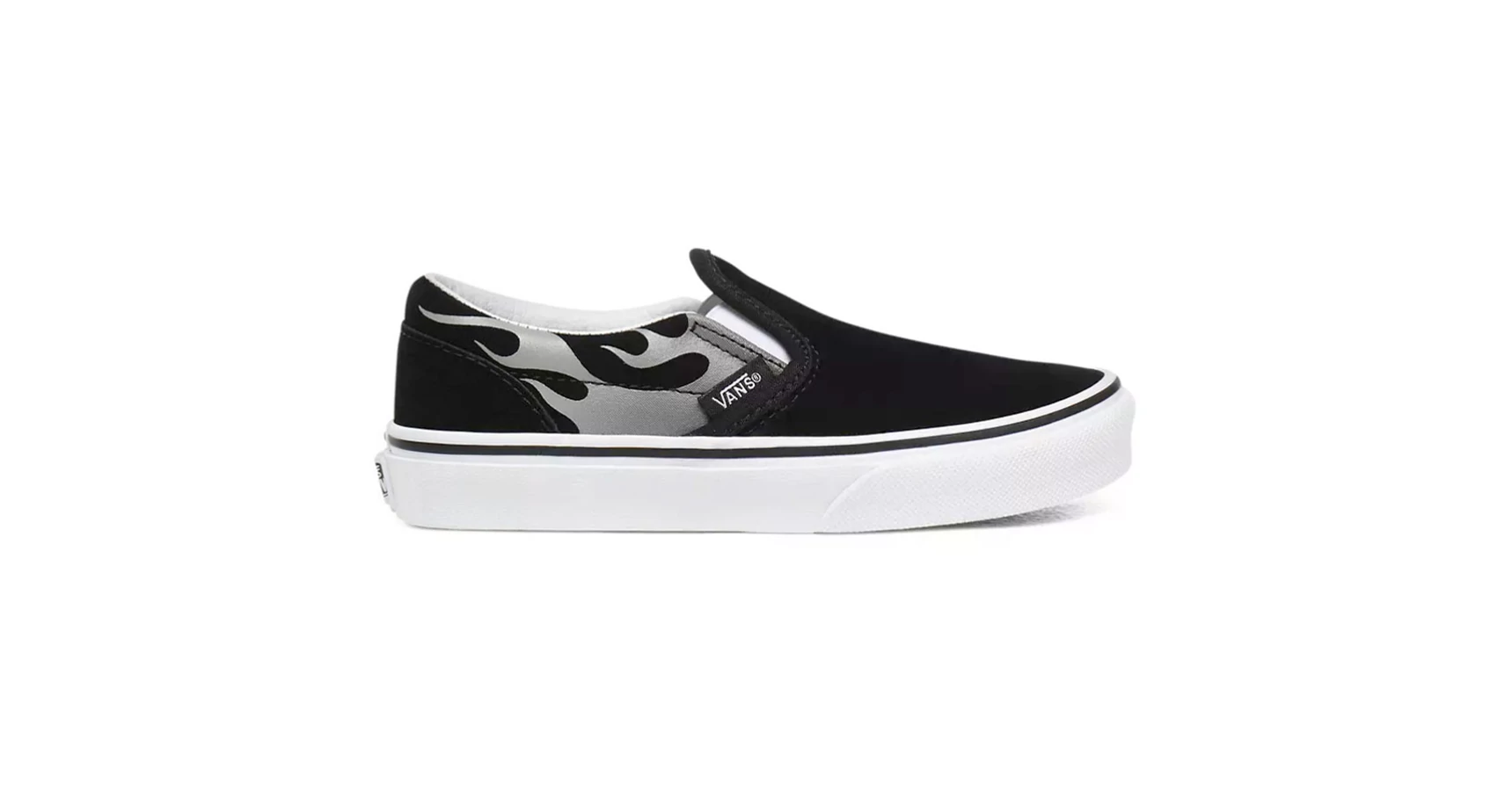  Vans Classic Slip-On Suede Flame cipő Black True White