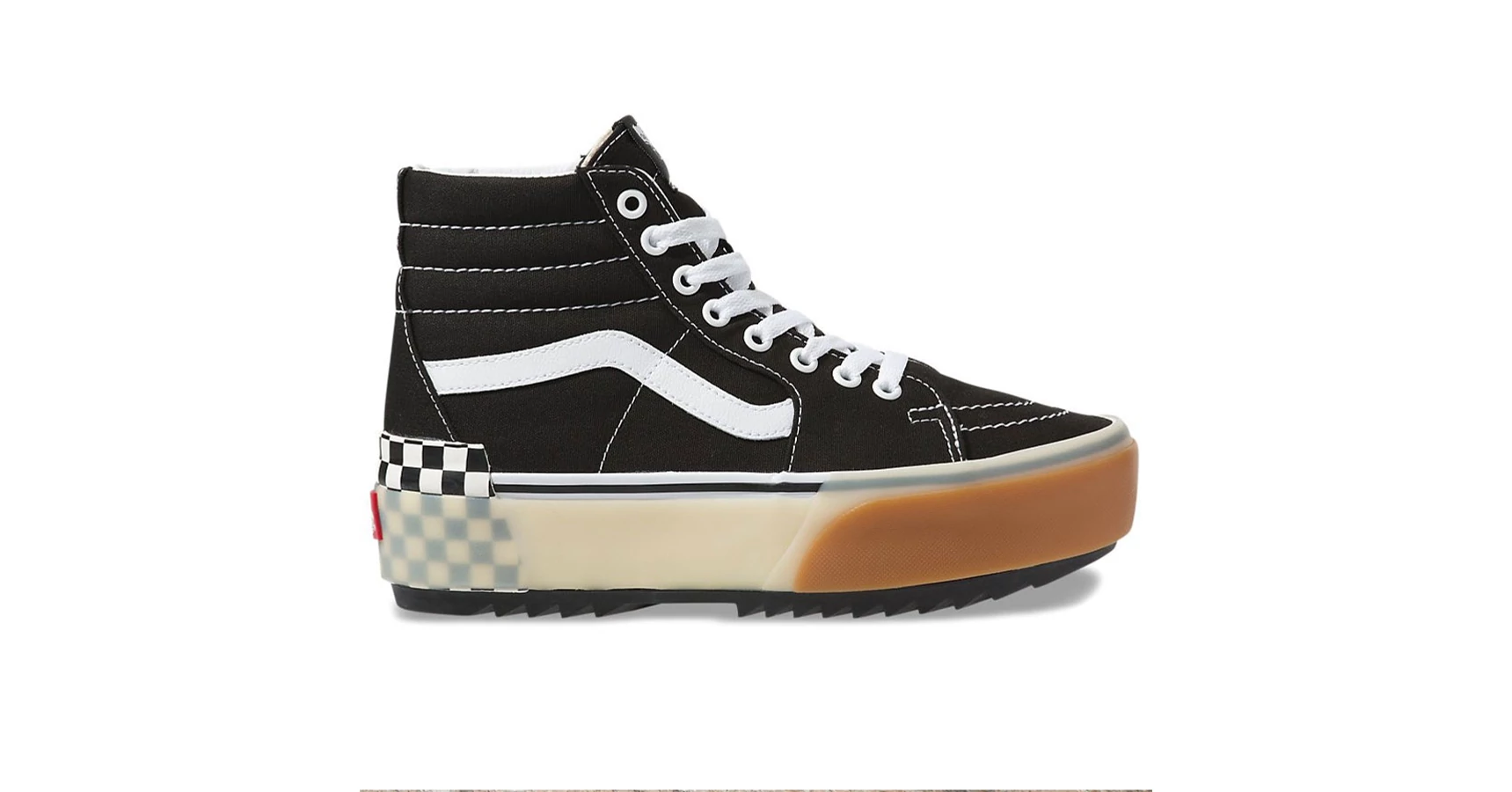  Vans Sk8-Hi Stacked cipő Black Checkerboard