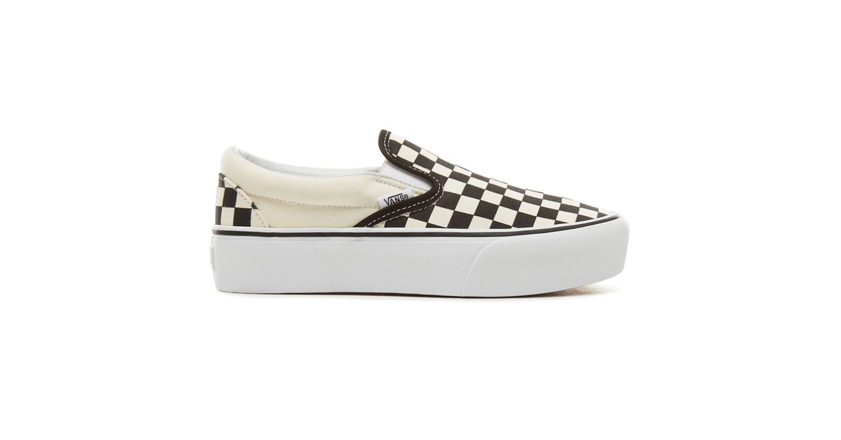  Vans Slip-On Platform cipő Black White Checkerboard