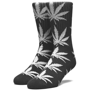 HUF Glow Plantlife Crew zokni Black 1 pár