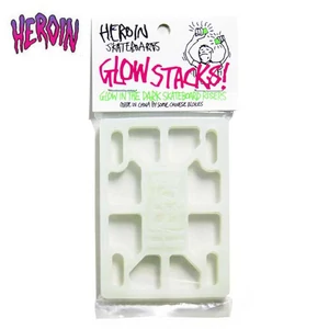 Heroin Skateboards Glow Stacks Riser Pad Glow In The Dark 1/8col
