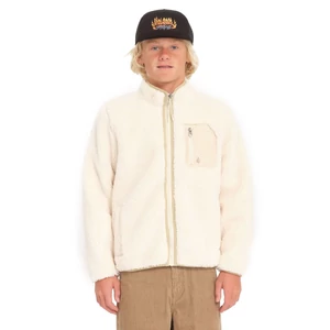 Volcom Muzzer Fuzzar Sherpa zipzáros pulóver Dirty White