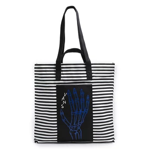 Vans X Breana Geering Skate Tote táska Black White Stripe