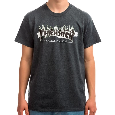 Thrasher Ripped póló Dark Heather