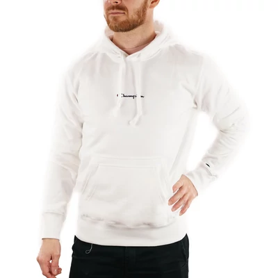 Champion Logo Embroidered kapucnis pulóver WHT