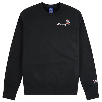 Champion X Super Mario Bros Mario Logo Crew pulóver NBK