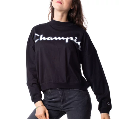 Champion Printed Logo High Neck ls póló NBK