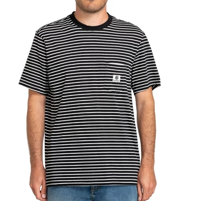 Element Basic Stripes póló Flint Black