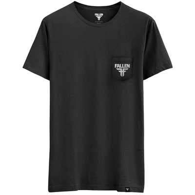 Fallen Insignia Pocket póló Black White Washed
