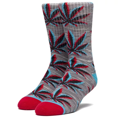 HUF Static Plantlife Crew zokni Grey Heather 1 pár