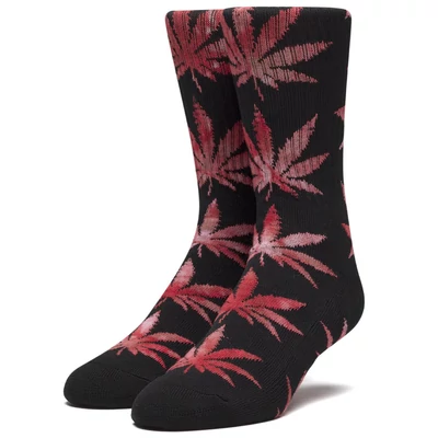 HUF Tiedye Leaves Plantlife zokni Black Red 1 pár
