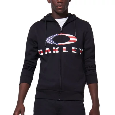 Oakley Bark FZ zipzáros kapucnis pulóver Black American Flag
