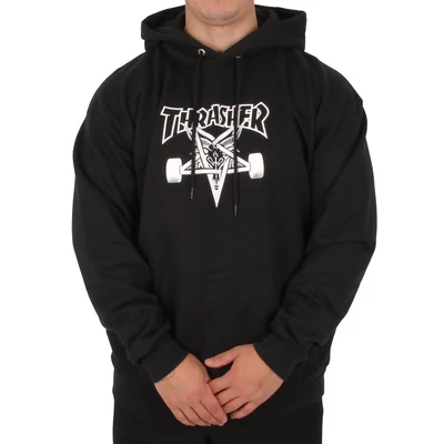 Thrasher Skategoat kapucnis pulóver Black