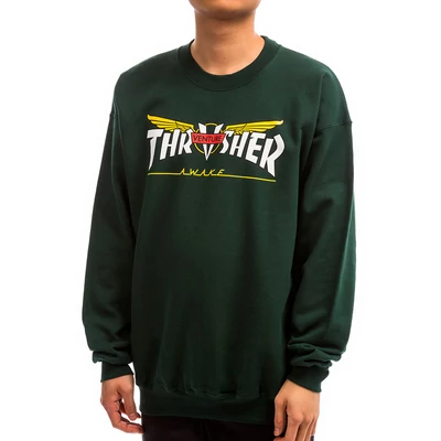 Thrasher X Venture kapucnis pulóver Forest Green